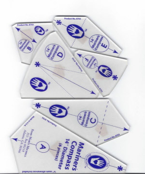 14 inch mariners compass templates
